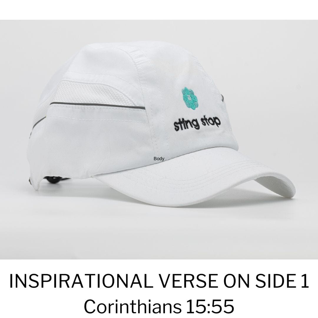 STING STOP gentle gel Skin emergencies Salvation little healing miracles Sporty Cap (with inspirational verse)