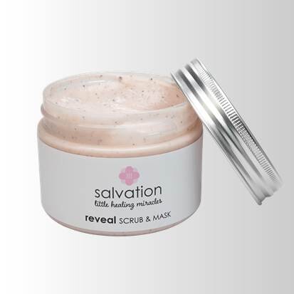 REVEAL scrub & mask Facial Scrub & Mask Salvation little healing miracles 350ml jar PROFESSIONAL USE ONLY 