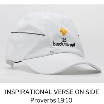 123 block myself sporty cap